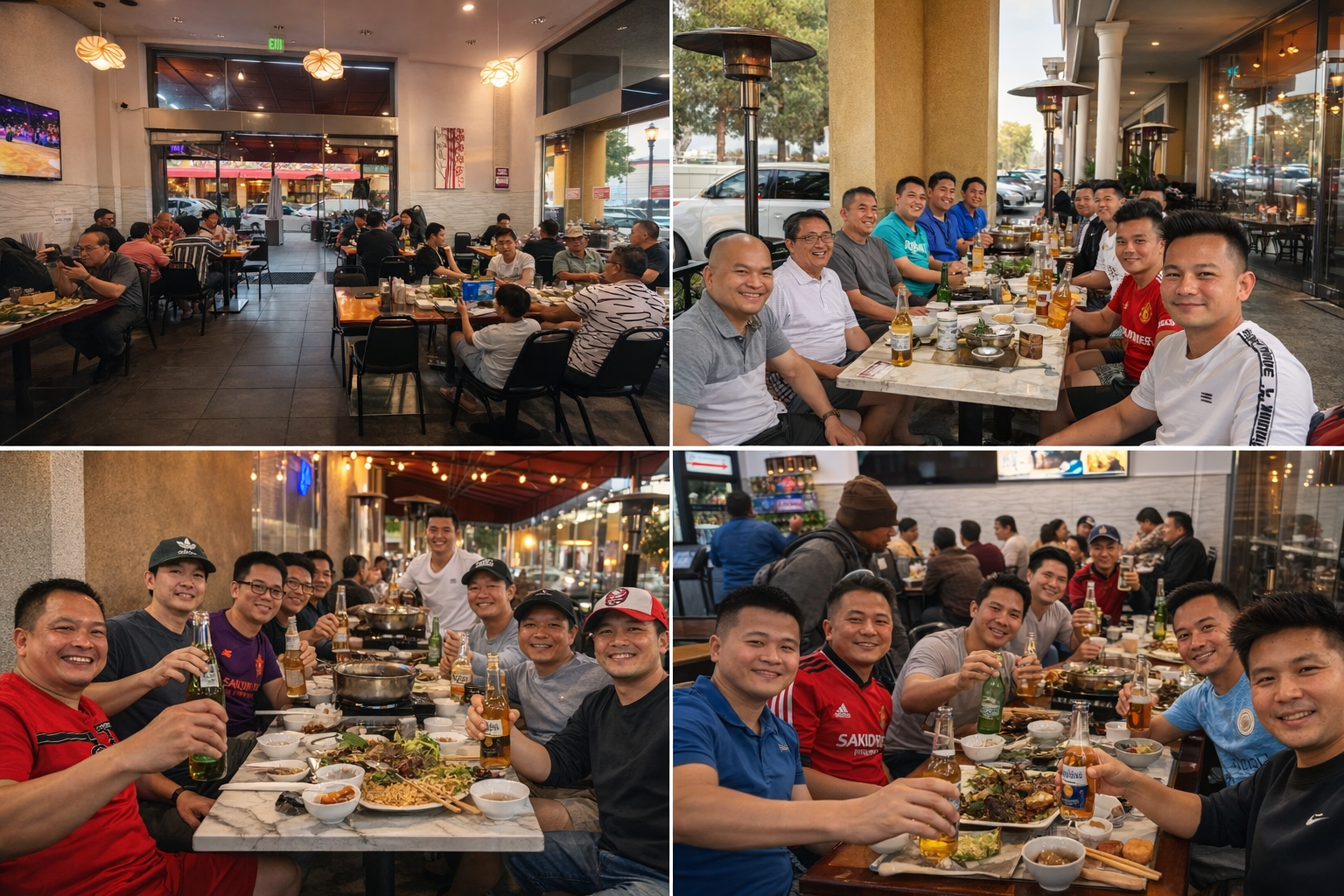 Heated patio seating