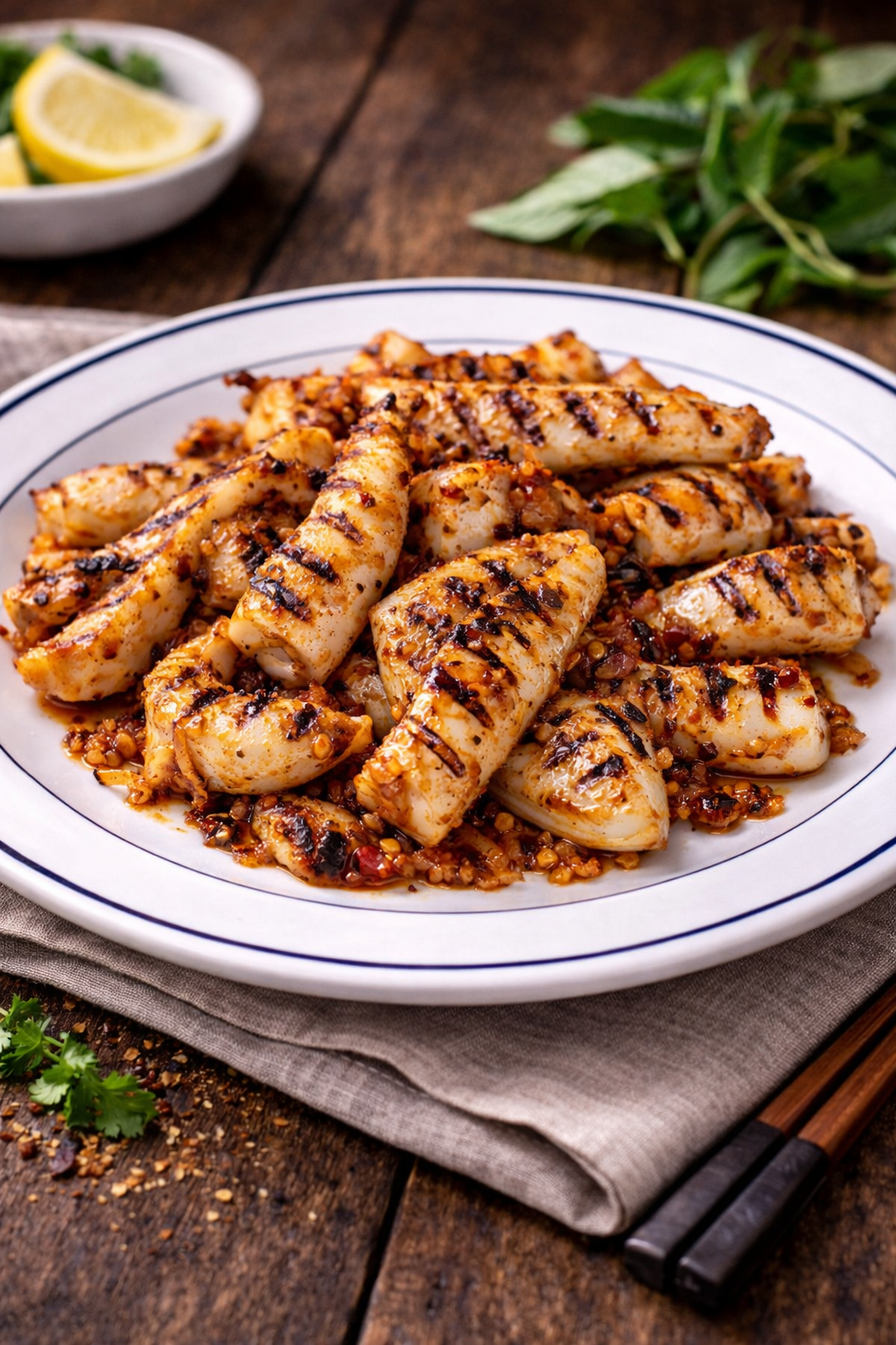 MỰC NANG NƯỚNG SA TẾ