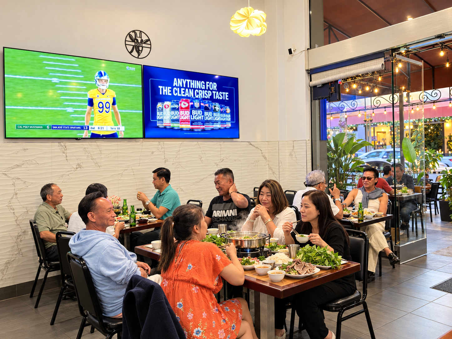 Inside dining area